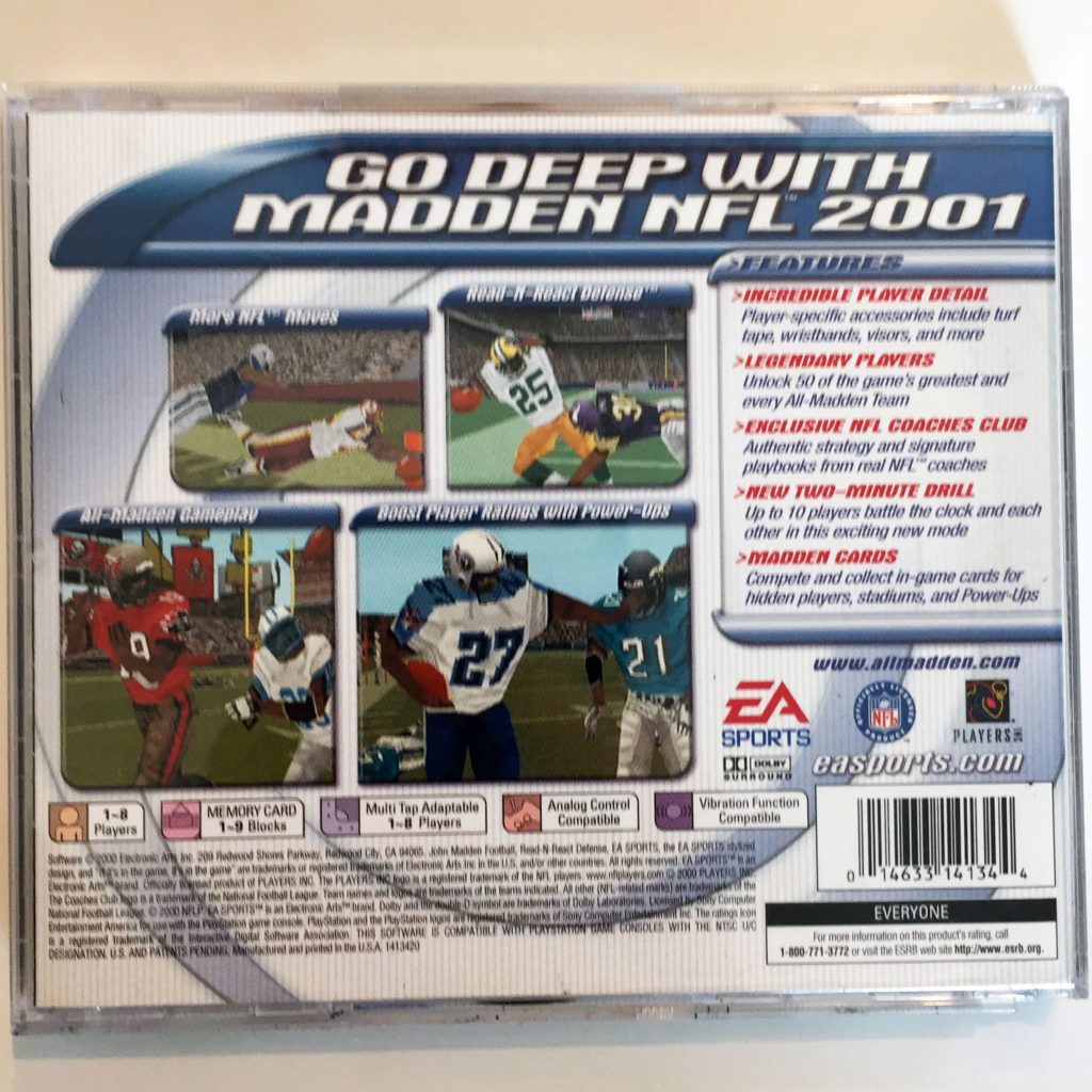 madden nfl 2001 madden nfl 2001