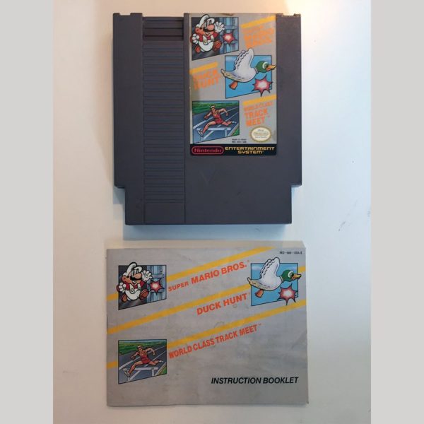Super Mario Bros / Duck Hunt / World Class Track Meet 3 in 1 Cart with Manual [NTSC US] - Image 2