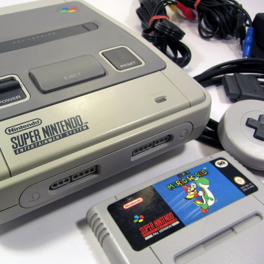  Super Nintendo (SNES) System with Super Mario World : Video  Games