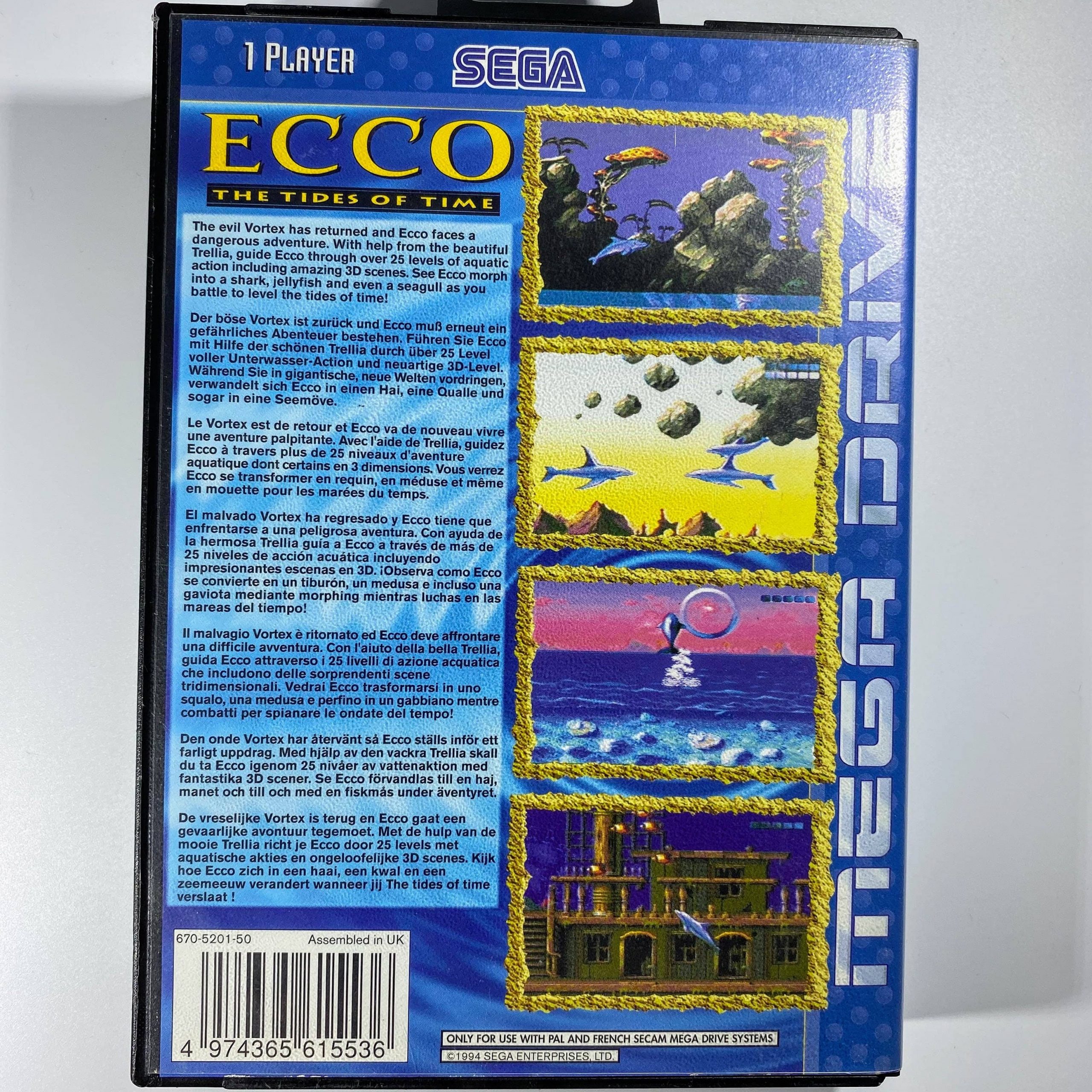 Ecco The Tides of Time Mega Drive [PAL UK] Retrobit Game